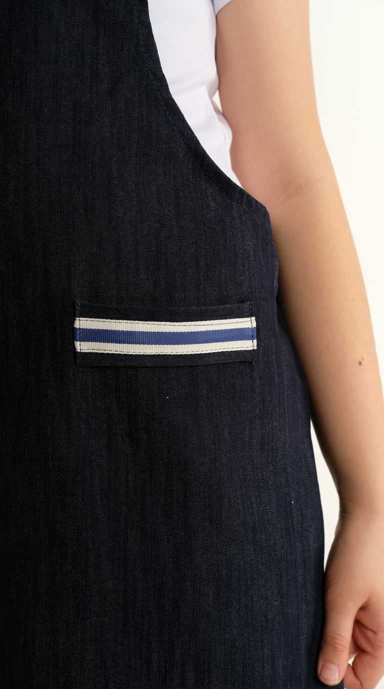 Denim Özel Baskılı Ayarlanabilir Boyun Askılı Çocuk Önlüğü (7-12 Yaş)